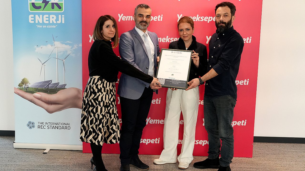 Boğaziçi Elektrik’ten Yemeksepeti’ne “Yeşil Enerji Sertifikası”