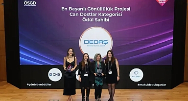 OEDAŞ'ın 'Can Dostlar Projesi'ne, En Başarılı Gönüllülük Projesi Ödülü